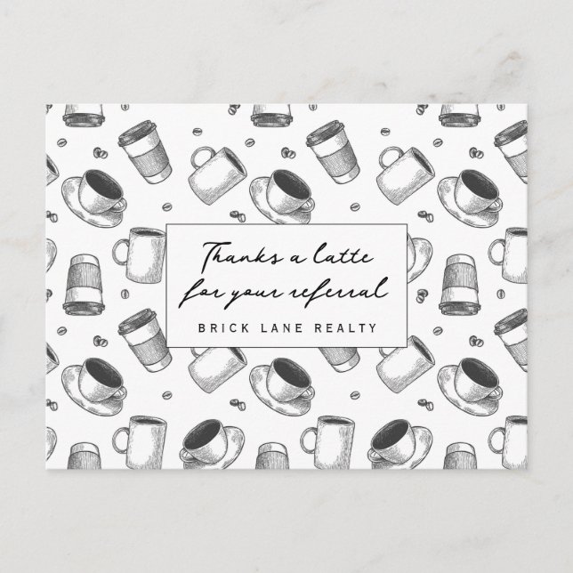 Postal Negocio de bienes raíces de referencia Gracias a L (Anverso)