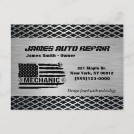 Postal Negocio de reparación automática de bandera estado