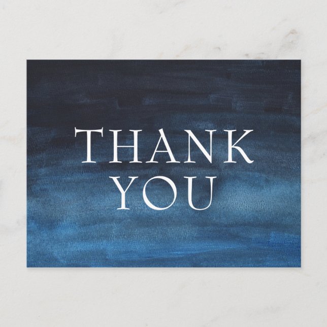 Postal Negocio moderno simple naval azul (Anverso)