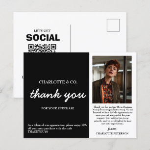 Postal Negocio Pequeño de Fotos Personalizadas Gracias