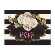 Negra, Bandas de Marfil, Florals RSVP