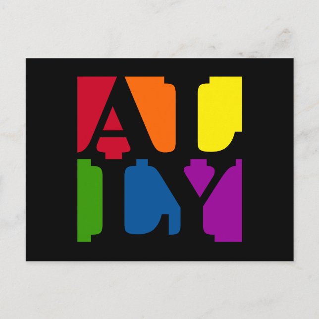 Postal negra de aliado (Anverso)