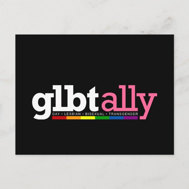 postal negra de GLBT Ally (Anverso)