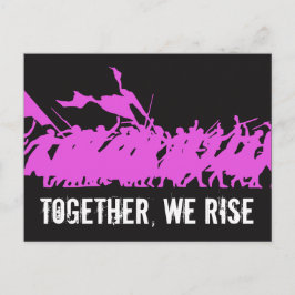 Postal negra "Juntos, nos levantamos"