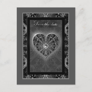 Postal Negro de encaje cerámico