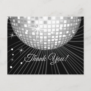 POSTAL NEGRO, DISCO FIESTA, BAILE, CUMPLEAÑOS GRACIAS TAR