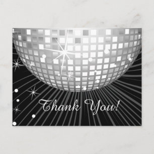 POSTAL NEGRO, DISCO FIESTA, BAILE, CUMPLEAÑOS GRACIAS TAR