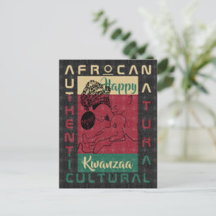 Postal negro verde rojo AFRoCA Patrimonio negro africano
