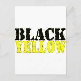 Postal Negro y amarillo
