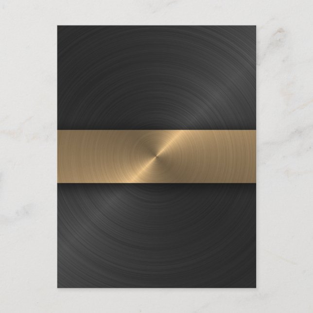 Postal Negro Y Oro (Anverso)