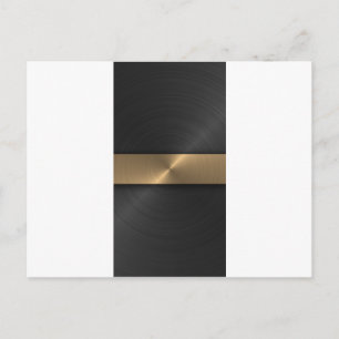 Postal Negro Y Oro