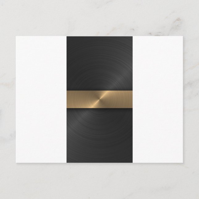 Postal Negro Y Oro (Anverso)