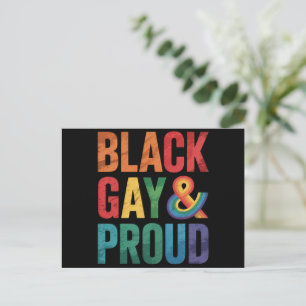 Postal Negros gays y orgullosos LGBTQ Negros queer