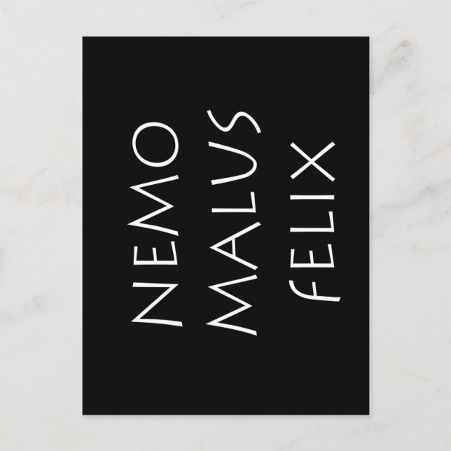 Postal Nemo malus felix (Anverso)