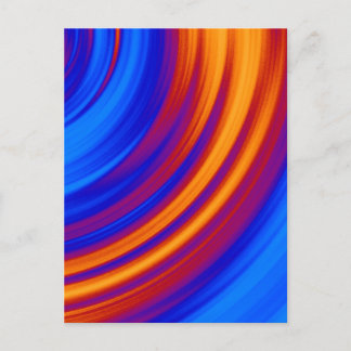 Postal Neon Blue Naranja rojo amarillo