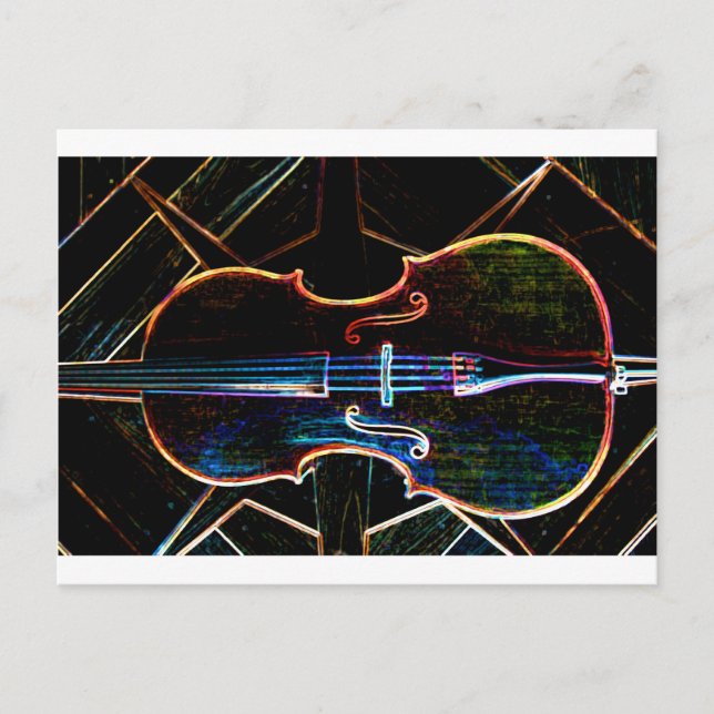 Postal Neon Cello (Anverso)