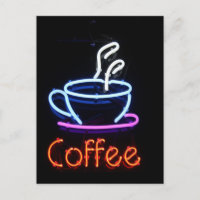 Neon Coffee Rótulo en negro