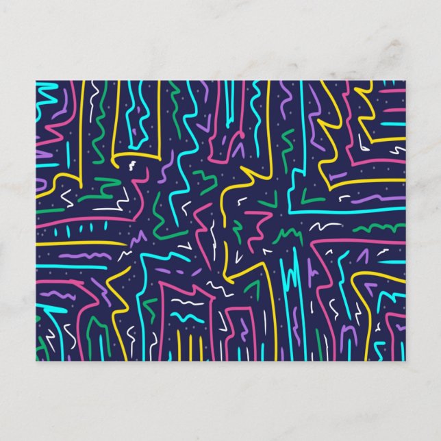 Postal Neon Contraste Space Art (Anverso)