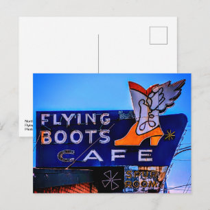 Postal Neón del Noroeste: The Flying Boots Cafe, Tacoma, 