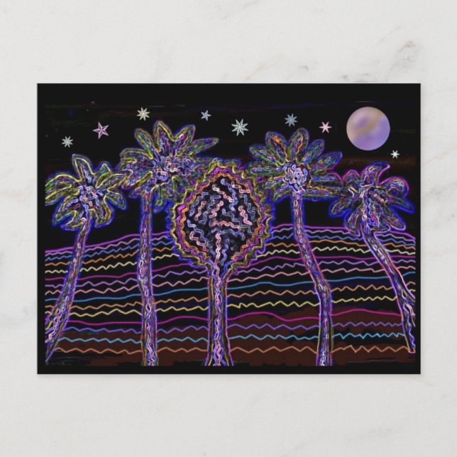 Postal Neon Electric Nights (Anverso)