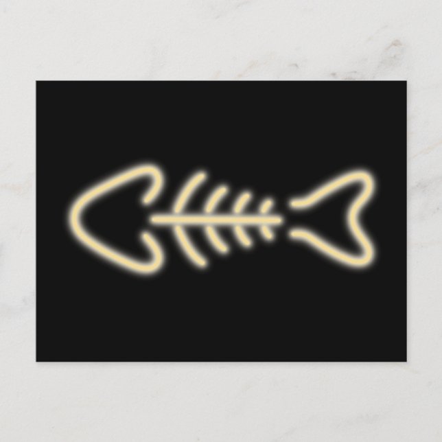 Postal Neon Fish Bones (Anverso)