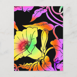 Postal Neon Flowers
