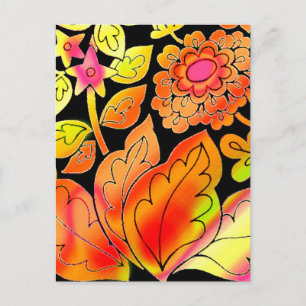 Postal Neon Flowers