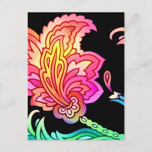 Postal Neon Flowers