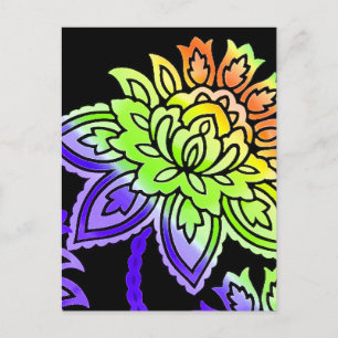 Postal Neon Flowers