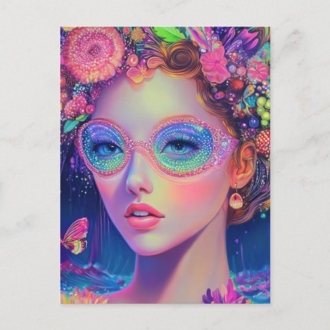 Postal Neon Garden Goddess (Anverso)