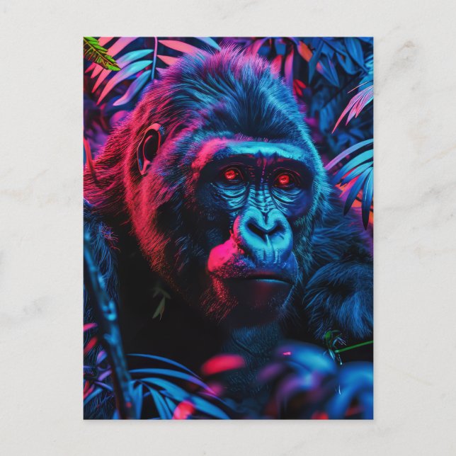 Postal Neon Gorilla (Anverso)