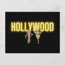 Postal Neon Hollywood y Bellezas Vintage