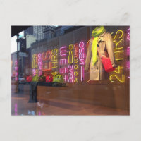 Neon Lights Department Store Window New York NYC