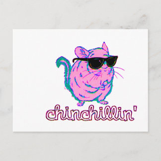 Postal Neon Pink Chinchillin Chinchilla