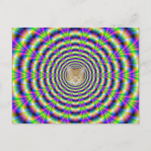 Postal Neon Pulse Post Card Card + gato