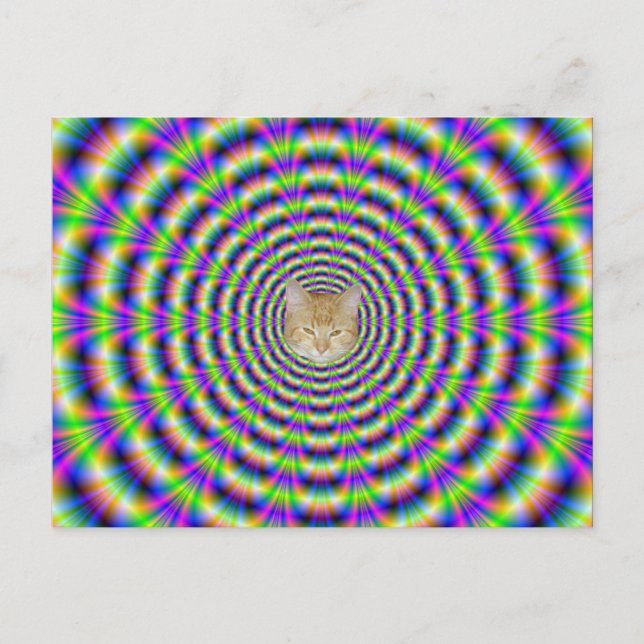 Postal Neon Pulse Post Card Card + gato (Anverso)
