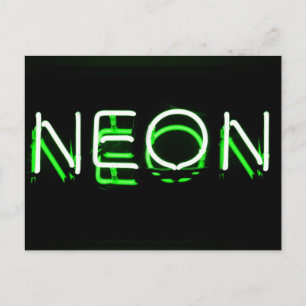 Postal NEON - Rótulo del neón verde