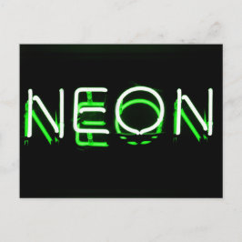 Postal NEON - Rótulo del neón verde