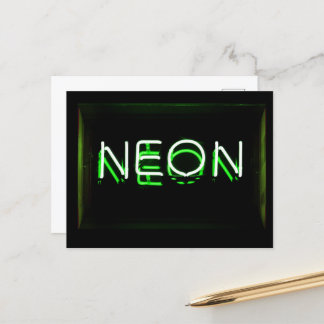 Postal NEON - Rótulo del neón verde