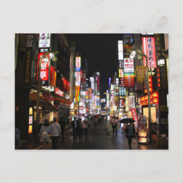 Postal Neones de Tokio por noche