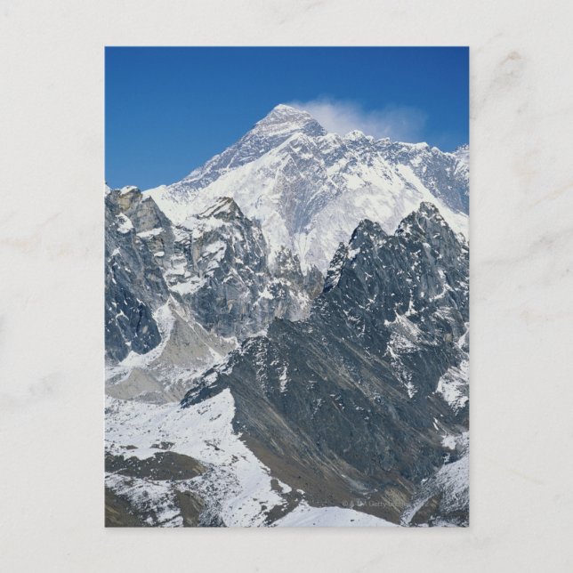 Postal Nepal, Himalayas, vista del Monte Everest desde Go (Anverso)