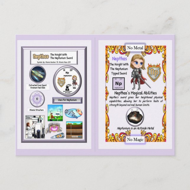 Postal Nepthas - Espada de Neptunio Knight (Anverso)
