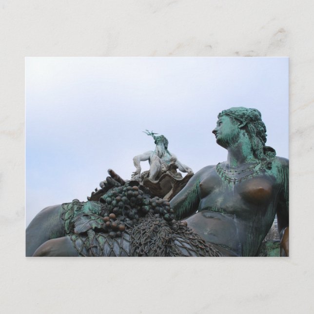 Postal Neptunbrunnen - Fuente Neptune - Berlín (Anverso)