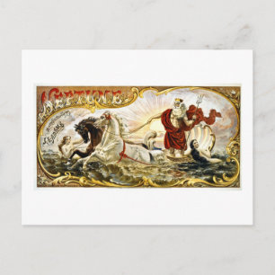 Postal Neptune 1866 - Etiqueta de época