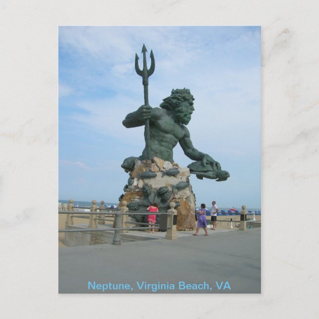 Postal Neptuno en Virginia Beach (Anverso)