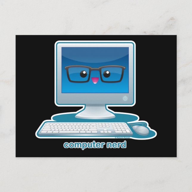 Postal Nerd de la computadora (Anverso)