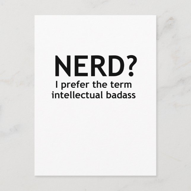 Postal ¿Nerd? Diseño divertido y original (Anverso)