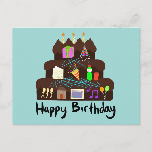 Postal Nerdy Birthday Neural Network (Anverso)