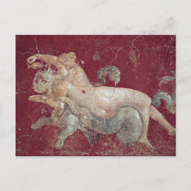 Postal Nereid monta un tigre de mar, de Stabiae (Anverso)