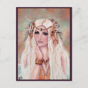 Postal Nereides nymph mermaid art de Renee Lavoie
